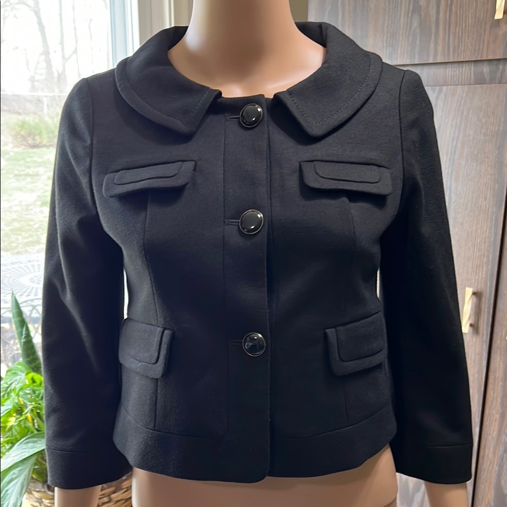 Ann Taylor Loft Classic Black Women's Jacket, 3/4 Sleeves, Like New, Size 2P